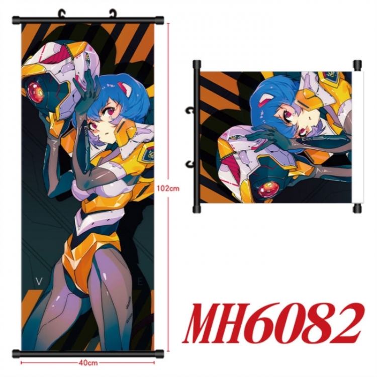 EVA Anime black Plastic rod Cloth painting Wall Scroll 40X102CM