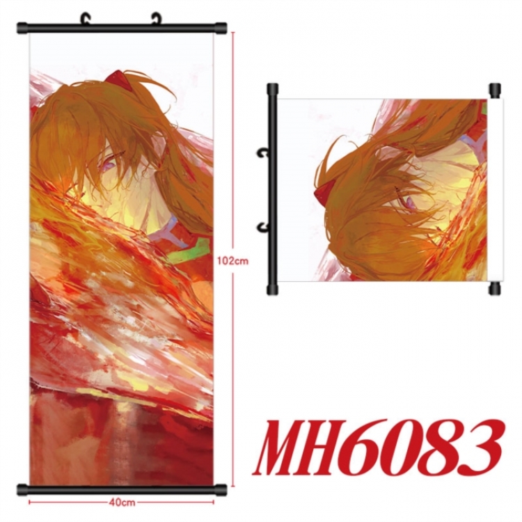EVA Anime black Plastic rod Cloth painting Wall Scroll 40X102CM