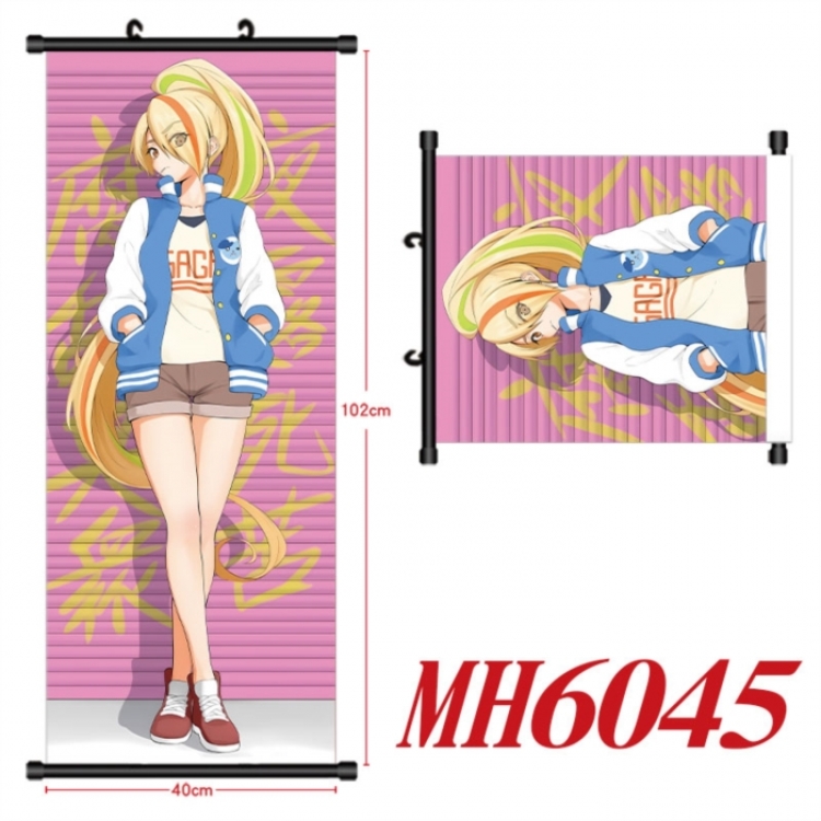 ZombieLandSaga  Anime black Plastic rod Cloth painting Wall Scroll 40X102CM