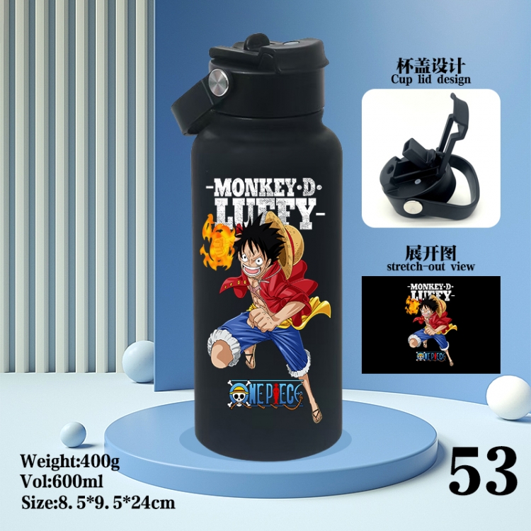 One Piece Anime peripheral new drink portable thermos cup 600ML