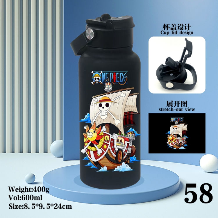 One Piece Anime peripheral new drink portable thermos cup 600ML
