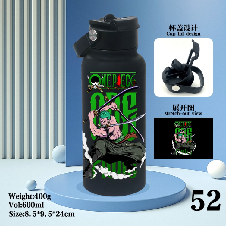 One Piece Anime peripheral new drink portable thermos cup 600ML