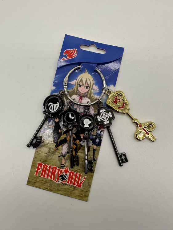 Fairy tail  Anime peripheral 5 drops keychain pendant style