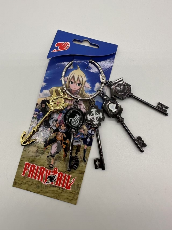 Fairy tail  Anime peripheral 5 drops keychain pendant style