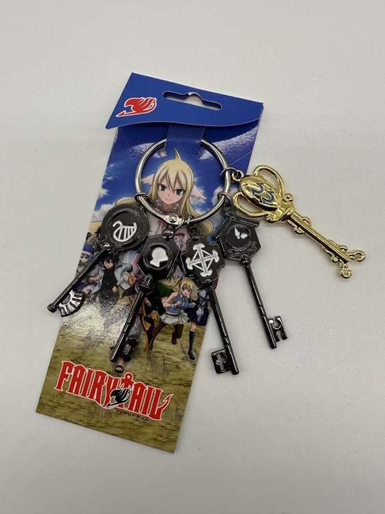 Fairy tail  Anime peripheral 5 drops keychain pendant style