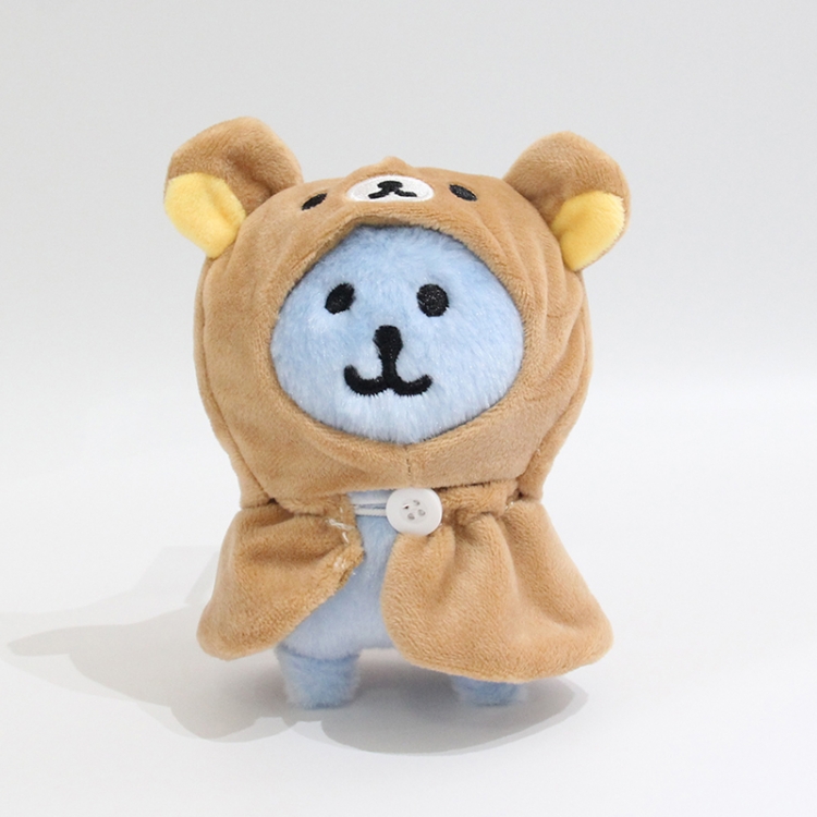 Self deprecating bear Little rabbit fur+PP cotton plush toy pendant 13x9x6cm price for 5 pcs