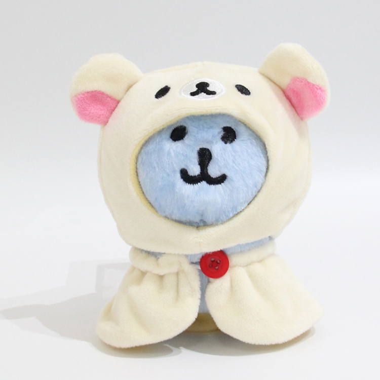 Self deprecating bear Little rabbit fur+PP cotton plush toy pendant 13x9x6cm price for 5 pcs