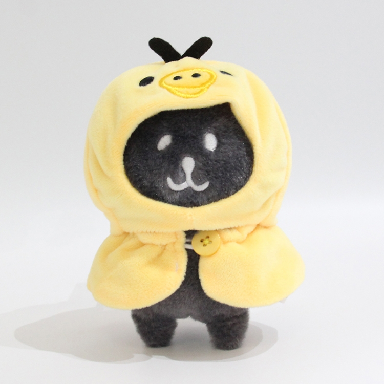 Self deprecating bear Little rabbit fur+PP cotton plush toy pendant 13x9x6cm price for 5 pcs