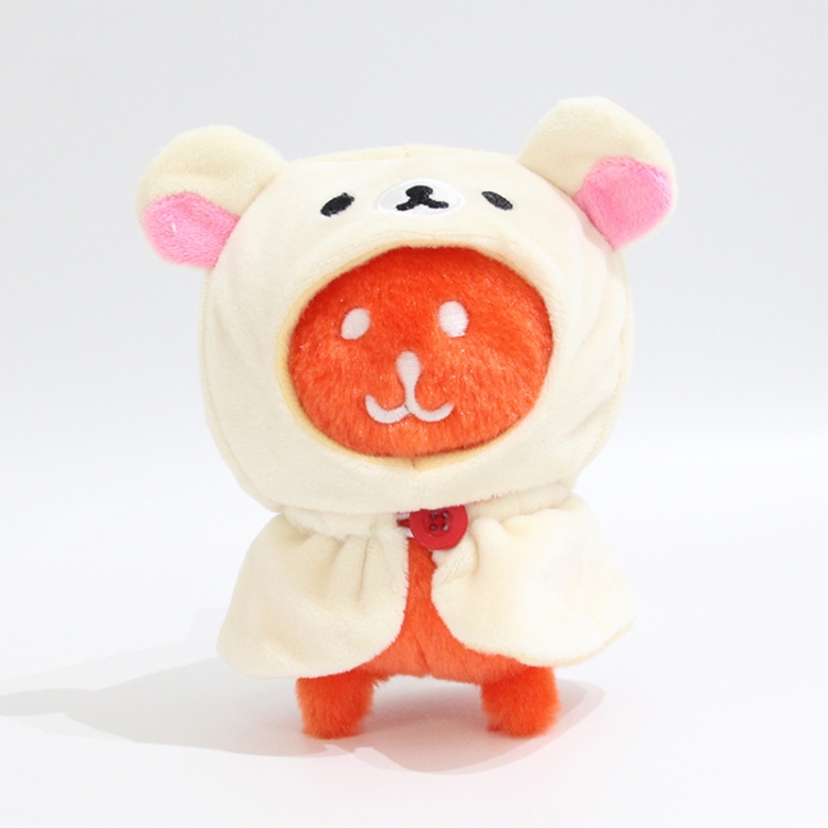 Self deprecating bear Little rabbit fur+PP cotton plush toy pendant 13x9x6cm price for 5 pcs