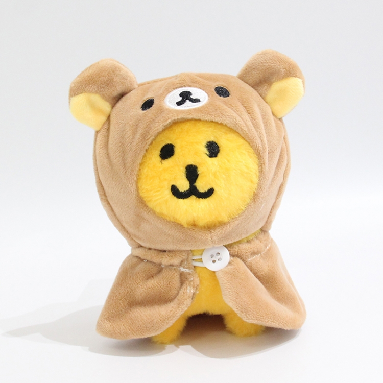 Self deprecating bear Little rabbit fur+PP cotton plush toy pendant 13x9x6cm price for 5 pcs