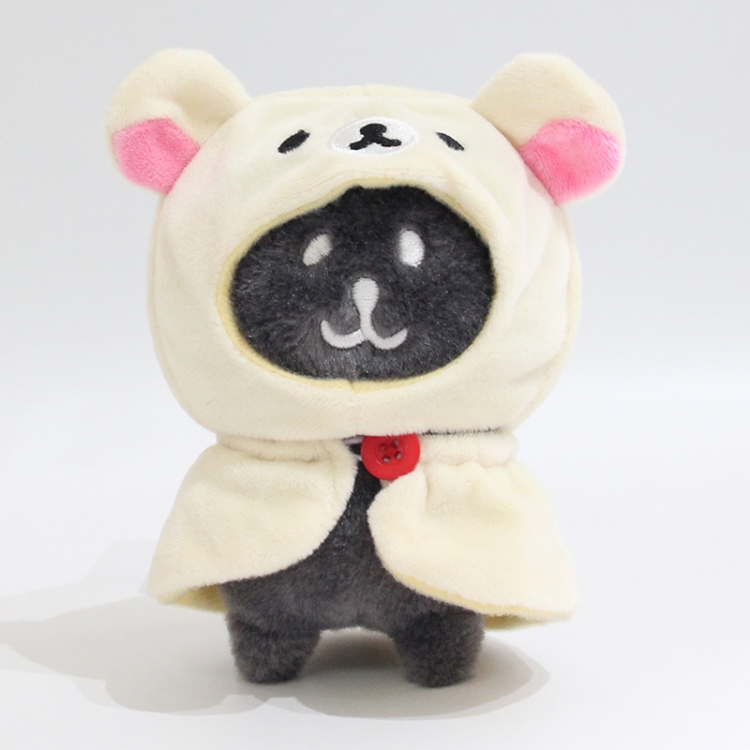 Self deprecating bear Little rabbit fur+PP cotton plush toy pendant 13x9x6cm price for 5 pcs