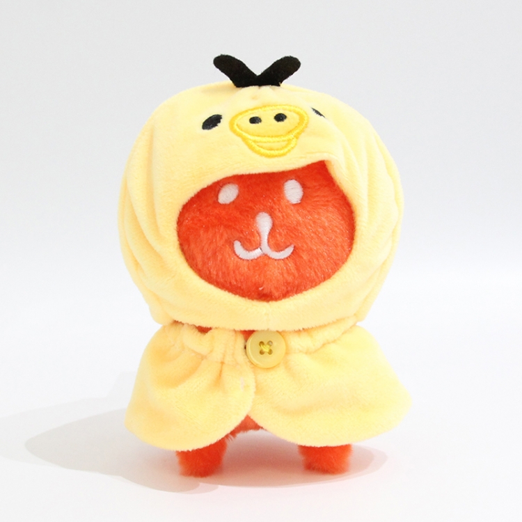 Self deprecating bear Little rabbit fur+PP cotton plush toy pendant 13x9x6cm price for 5 pcs