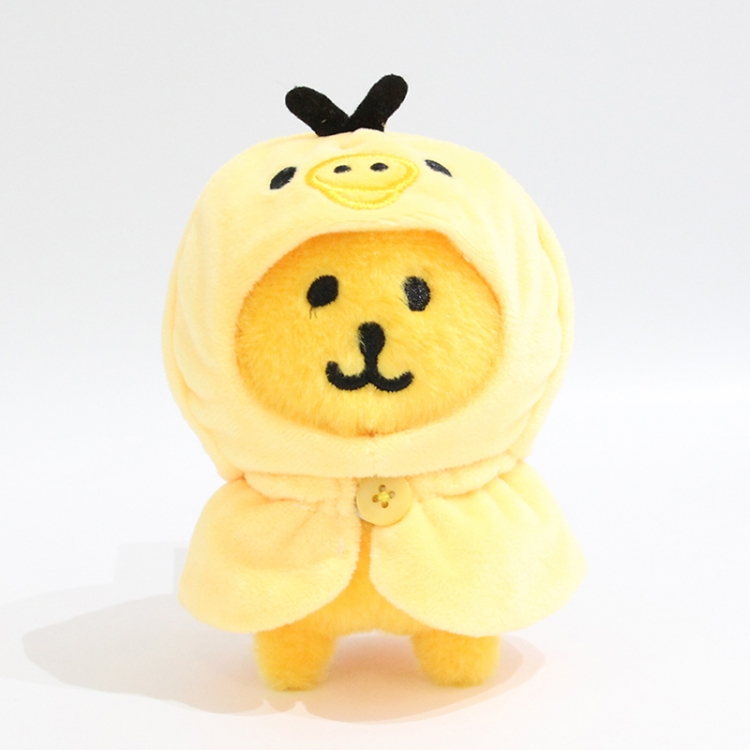 Self deprecating bear Little rabbit fur+PP cotton plush toy pendant 13x9x6cm price for 5 pcs