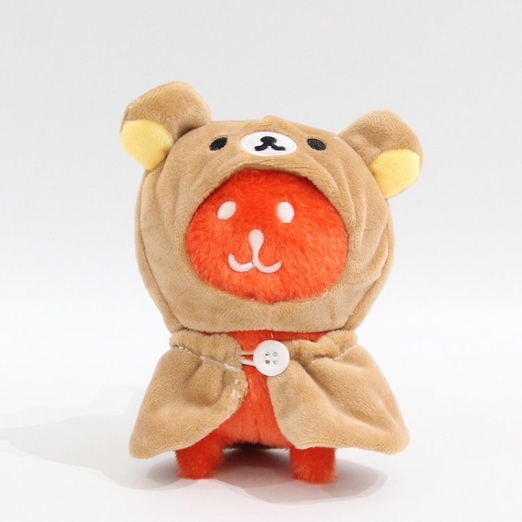 Self deprecating bear Little rabbit fur+PP cotton plush toy pendant 13x9x6cm price for 5 pcs