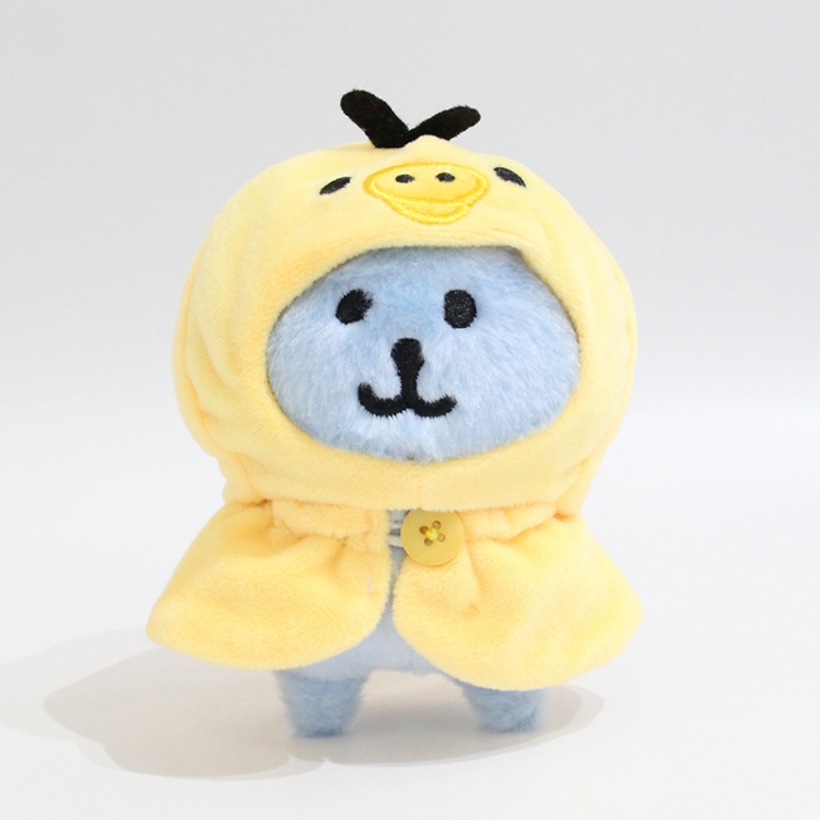 Self deprecating bear Little rabbit fur+PP cotton plush toy pendant 13x9x6cm price for 5 pcs