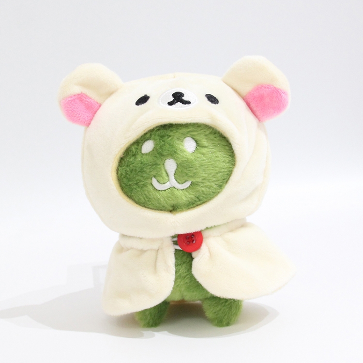Self deprecating bear Little rabbit fur+PP cotton plush toy pendant 13x9x6cm price for 5 pcs