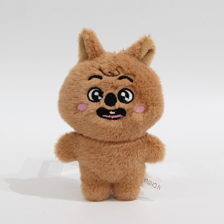 Naked wandering emoji Little rabbit fur+PP cotton plush toy pendant 12x8x5cm price for 5 pcs