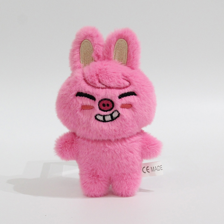 Naked wandering emoji Little rabbit fur+PP cotton plush toy pendant 12x8x5cm price for 5 pcs