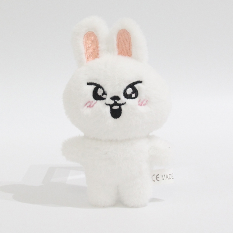 Naked wandering emoji Little rabbit fur+PP cotton plush toy pendant 12x8x5cm price for 5 pcs