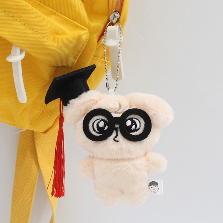 New graduation hat for homeless children Little rabbit fur+PP cotton plush toy pendant 12x8x5cm price for 5 pcs