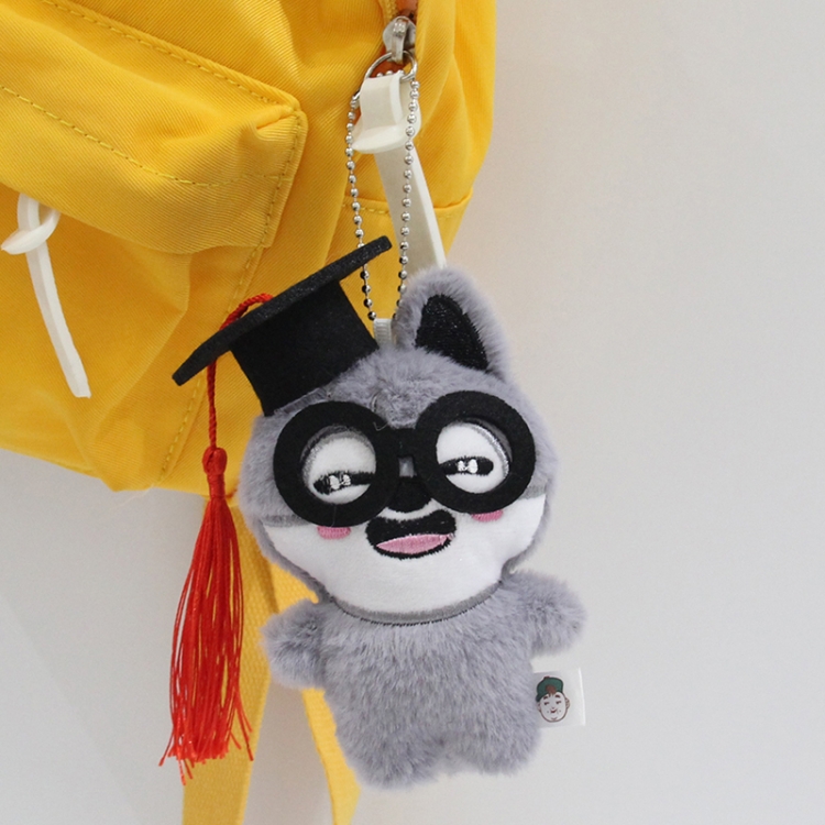 New graduation hat for homeless children Little rabbit fur+PP cotton plush toy pendant 12x8x5cm price for 5 pcs