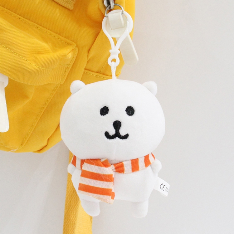 Self deprecating bear Elastic fabric down cotton plush doll toy pendant 12x9x6cm price for 5 pcs