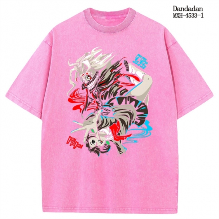 Dandadan Anime peripheral pure cotton washed and worn T-shirt from S to 2XL