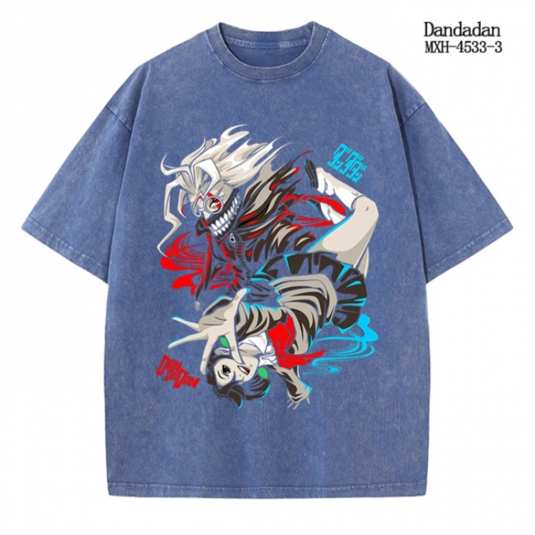Dandadan Anime peripheral pure cotton washed and worn T-shirt from S to 2XL