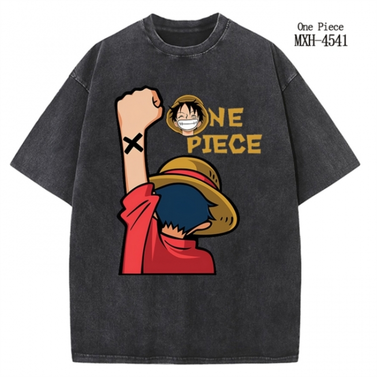 One Piece Anime peripheral pure cotton washed and worn T-shirt from S to 2XL