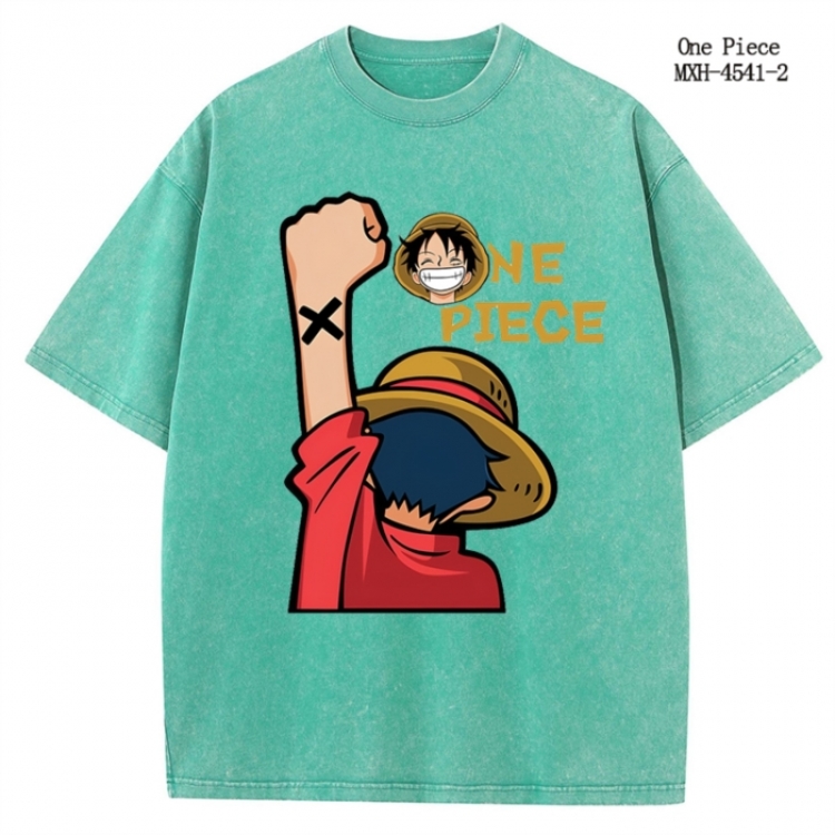 One Piece Anime peripheral pure cotton washed and worn T-shirt from S to 2XL
