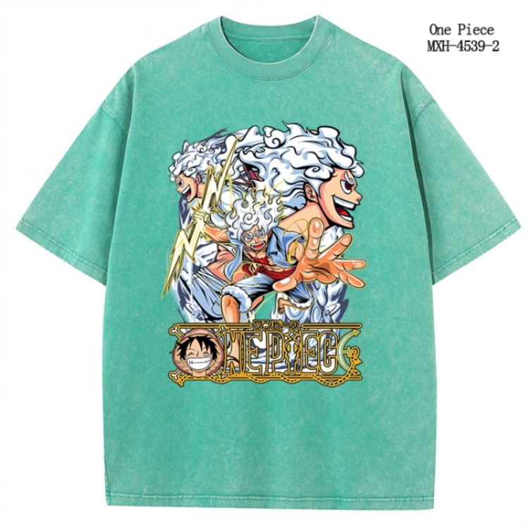 One Piece Anime peripheral pure cotton washed and worn T-shirt from S to 2XL