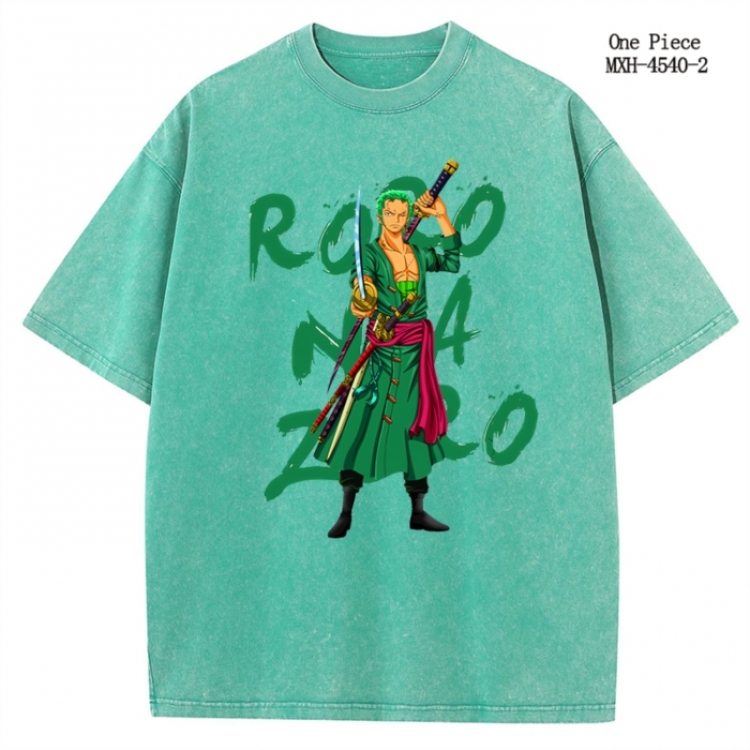 One Piece Anime peripheral pure cotton washed and worn T-shirt from S to 2XL