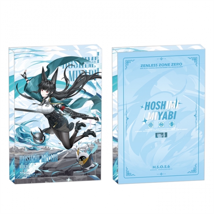 Zenless Zone Zero Anime game acrylic card brick desktop decoration 8X12X1.2cm