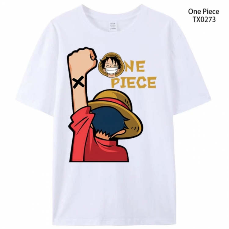 One Piece Anime peripheral printed pure cotton T-shirt from S to 4XL