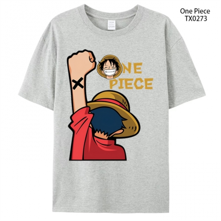 One Piece Anime peripheral printed pure cotton T-shirt from S to 4XL