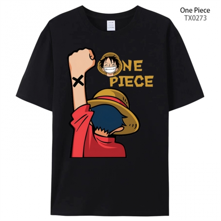 One Piece Anime peripheral printed pure cotton T-shirt from S to 4XL