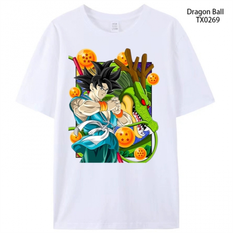 DRAGON BALL Anime peripheral printed pure cotton T-shirt from S to 4XL
