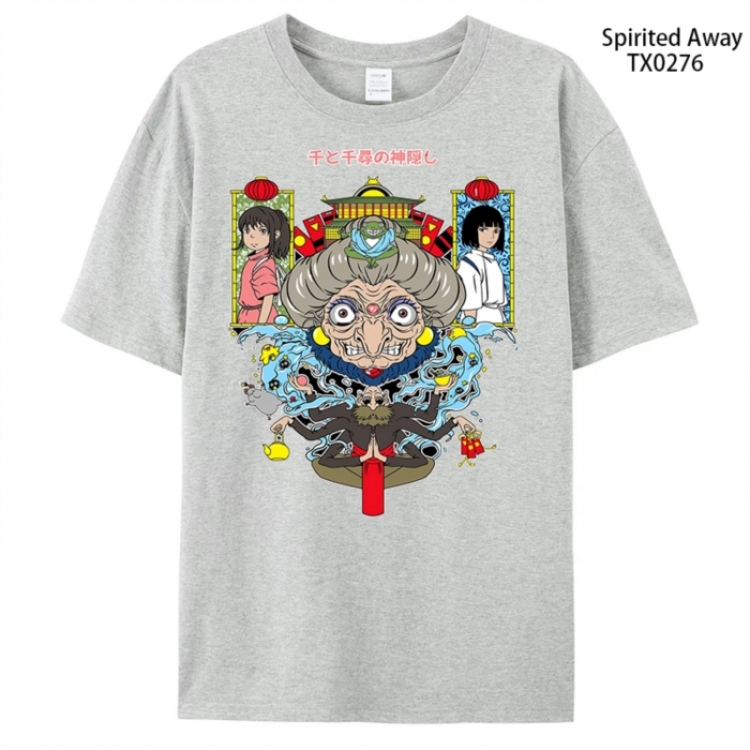 Spirited Away Anime peripheral printed pure cotton T-shirt from S to 4XL