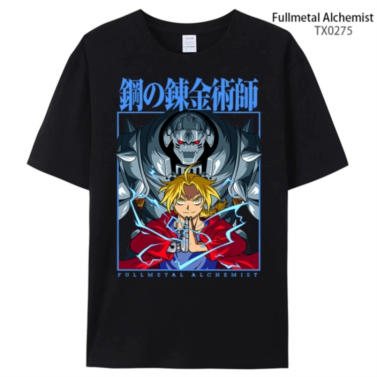 Fullmetal Alchemist Anime peripheral printed pure cotton T-shirt from S to 4XL