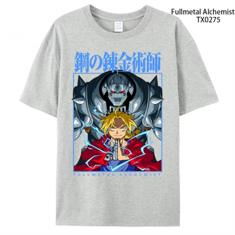 Fullmetal Alchemist Anime peripheral printed pure cotton T-shirt from S to 4XL
