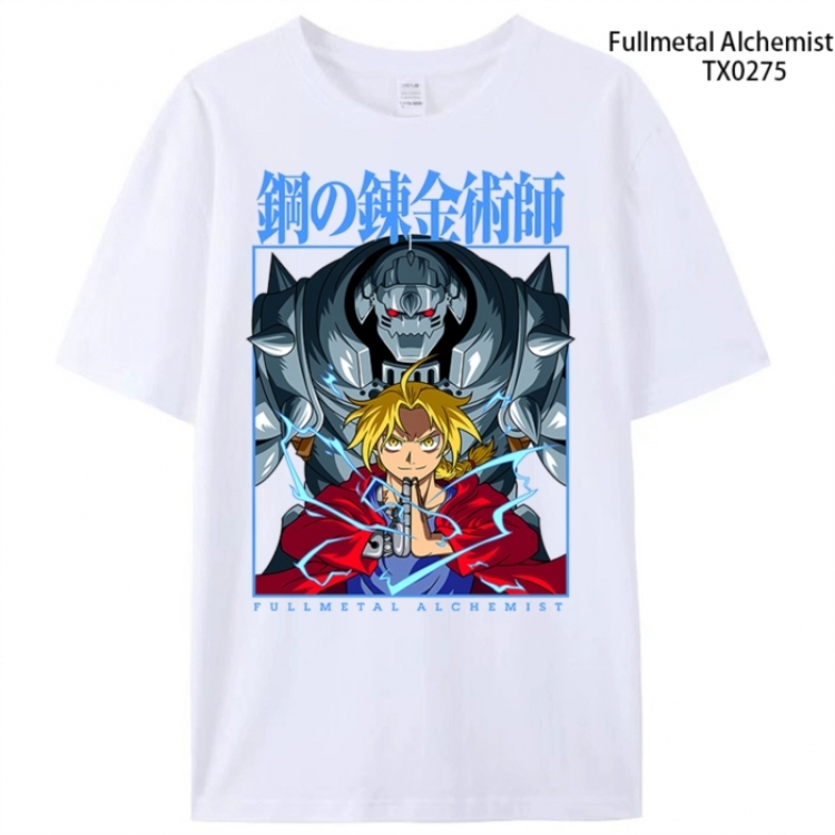 Fullmetal Alchemist Anime peripheral printed pure cotton T-shirt from S to 4XL