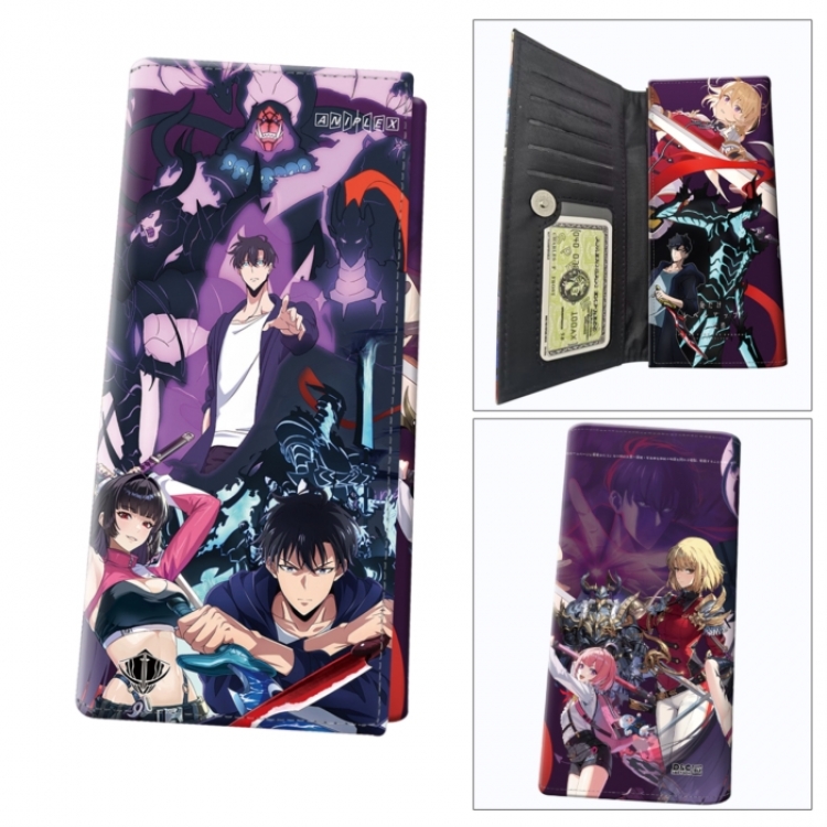 Solo Leveling:Arise  Anime wallet long wallet buckle storage bag 18.5x9.5x2CM 100g