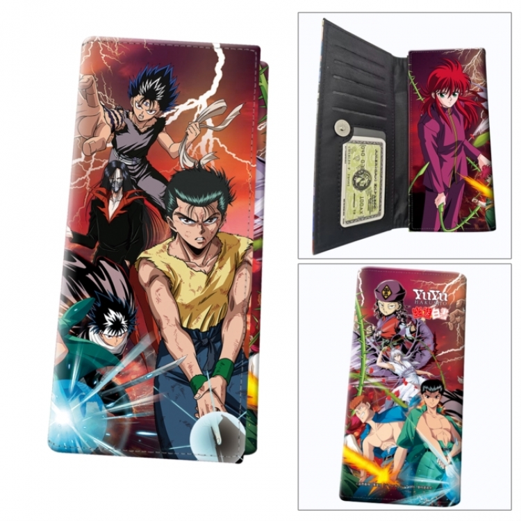 YuYu Hakusho Anime wallet long wallet buckle storage bag 18.5x9.5x2CM 100g