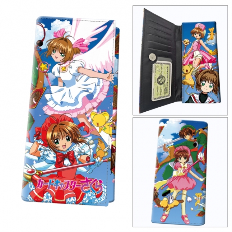 Card Captor Sakura  Anime wallet long wallet buckle storage bag 18.5x9.5x2CM 100g