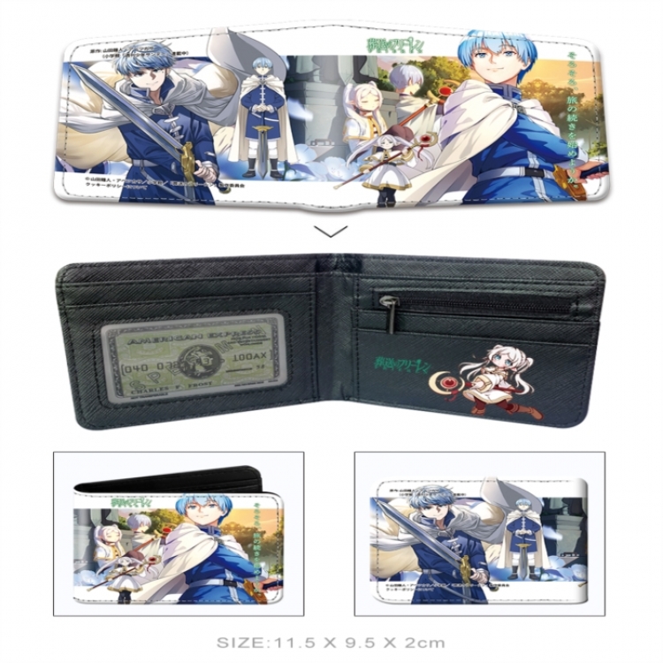Frieren: Beyond Journey's 3D concave convex two fold short card wallet wallet wallet 11X9.5X2cm 65G