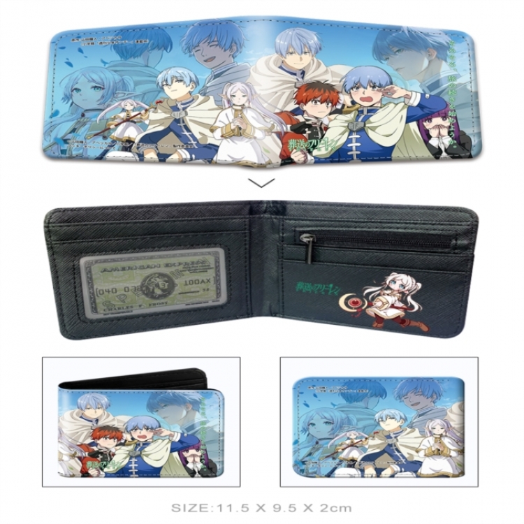 Frieren: Beyond Journey's 3D concave convex two fold short card wallet wallet wallet 11X9.5X2cm 65G