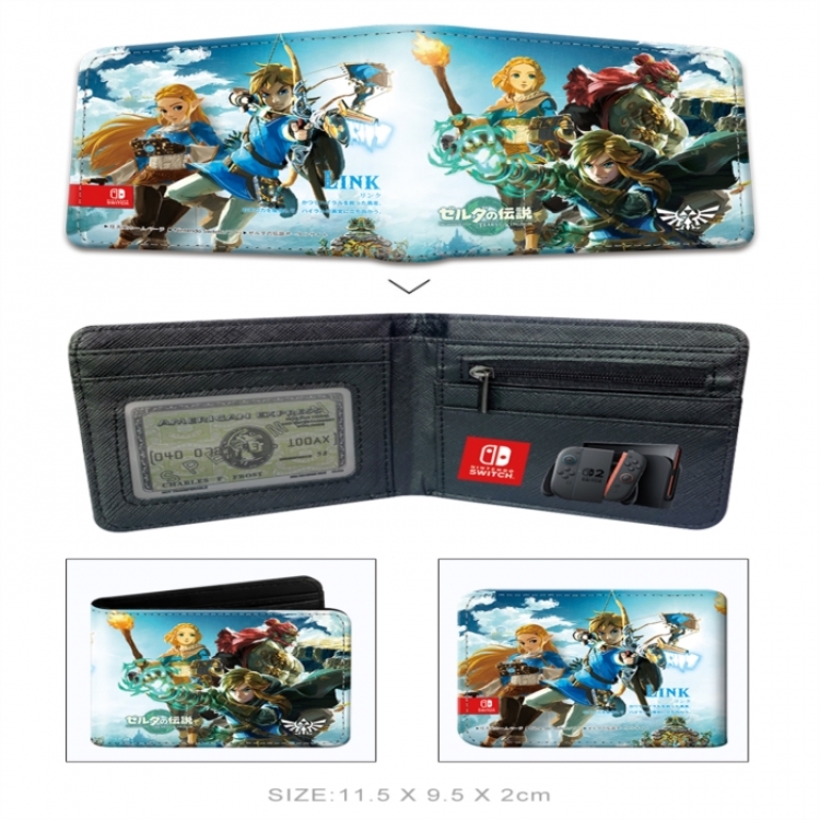 Nintendo 3D concave convex two fold short card wallet wallet wallet 11X9.5X2cm 65G