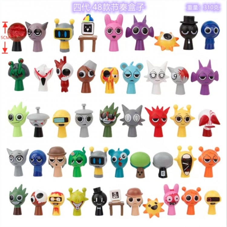 Sprunki four generations Bagged Figure Decoration Model  a set of 48