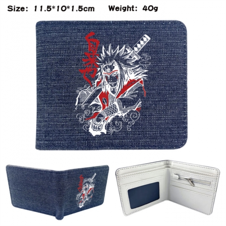 Naruto Anime denim folding full-color wallet 11.5X10X1.5CM 