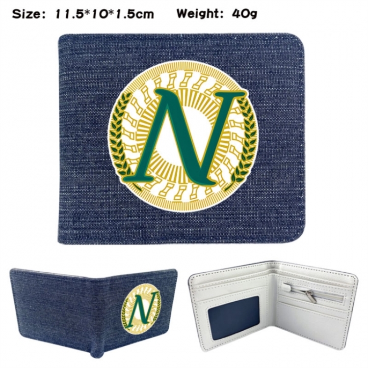 Haikyuu!! Anime denim folding full-color wallet 11.5X10X1.5CM 